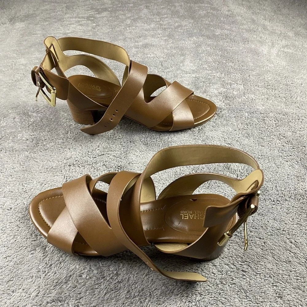 Michael Michael Kors Maribella Sandal Luggage‎ Womens 7.5 Brown